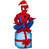 Spider Man on Gift Box Christmas Inflatable